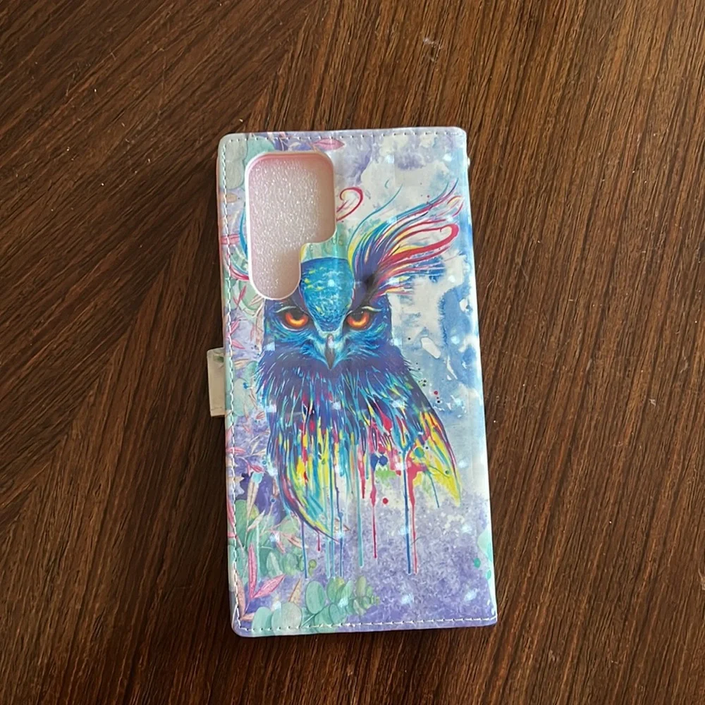 🎁 free gift with any purchase.Galaxy S22 Ultra 5G phone case Owl Painting NWOT